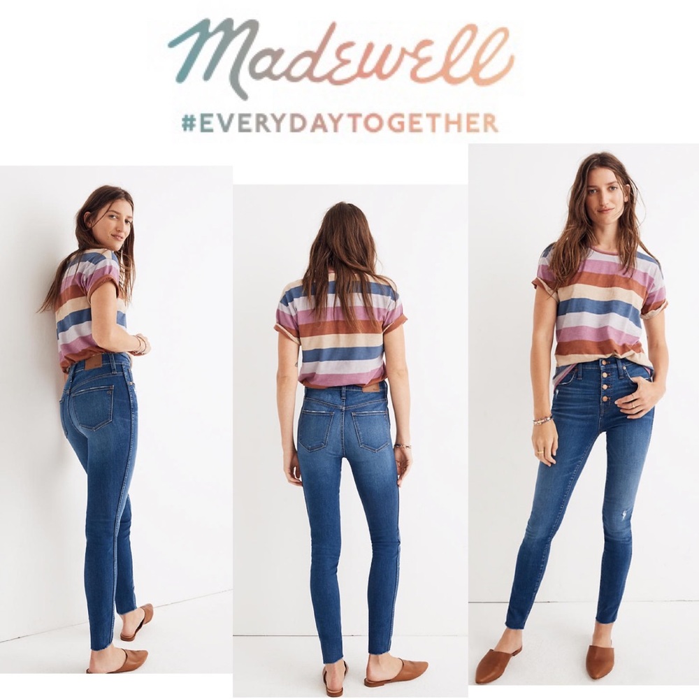Madewell 10" High-Rise Skinny Jeans in Hanna Wash